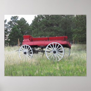 Vintage Gammal stagecoach-vagn Poster