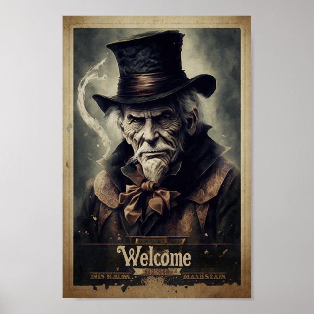 Vintage, gammal trollkarl poster (Framsidan)