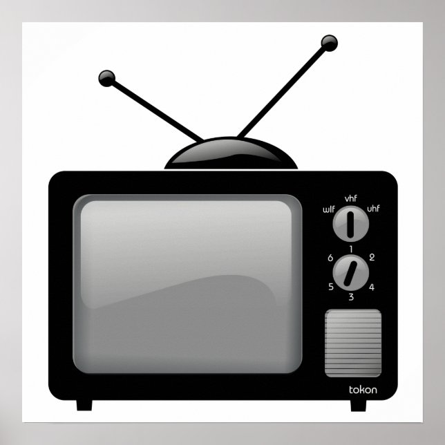 Vintage, gammal TV Poster (Framsidan)