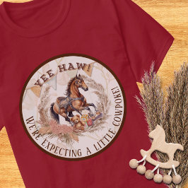 Vintage Gammala västern Rocking Horse Baby Shower T Shirt