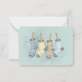 Vintage gammaldags julstrumpa anteckningskort