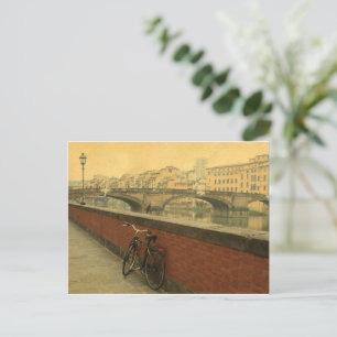 Vintage Gammalt broschyr Ponte Vecchio Florence Po Vykort
