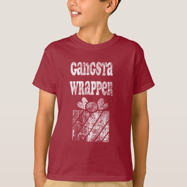 Vintage Gangsta Wrapper T Shirt (Framsida)