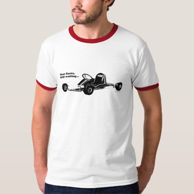 Vintage Går-Kart - kära Santa, stillbilden som Tee Shirt (Framsida)