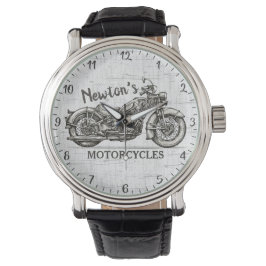 Vintage Garage för motorcykel Personlig NAMN Biker Armbandsur
