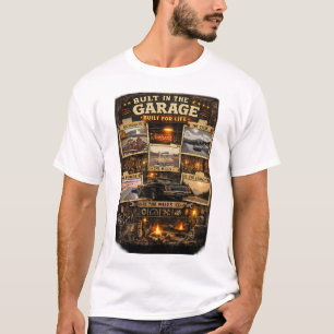 Vintage Garage Life Grafiska Minnesbilder för Papp T Shirt