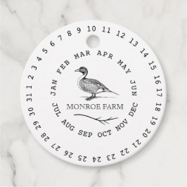 vintage gård med inringad äggkartong gåvor etiketter