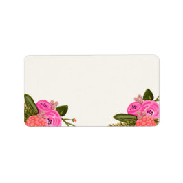 Vintage Garden-Adressetiketter (tomt) Adressetikett