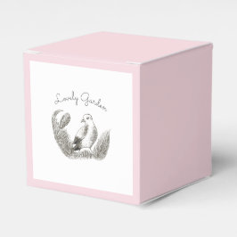 Vintage Garden Bird - Monokrom Blommigt Presentaskar