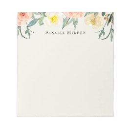 Vintage Garden Blommigt Anteckningsblock