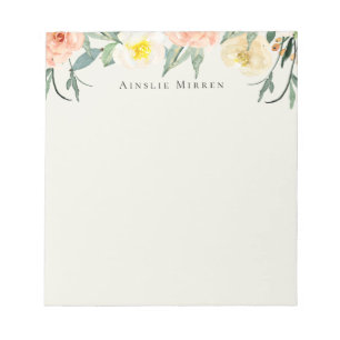 Vintage Garden Blommigt Anteckningsblock