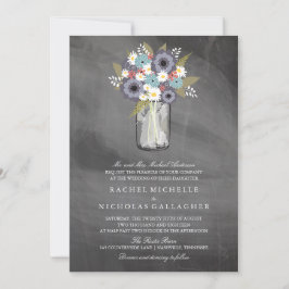 Vintage Garden Blommigt Mason | Bröllop Inbjudningar