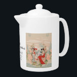 Vintage Garden Blommigt Time for Tea Möhippa<br><div class="desc">Den här utformningen är inspirerad av en vacker frys från Smithsonens offentliga domänsamling och har ett vackert trädgårdslandskap och två vackra dam har ett eftermiddagsté. En delikat och elegant design för en möhippa eller en elegant "parte" för dina bästa vänner. Kom och gå med skrapan för en oförglömlig möhippa. Molly...</div>