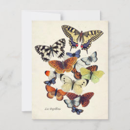 Vintage Garden Butterflies-kort