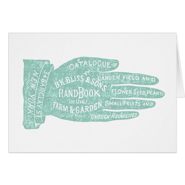 Vintage Garden Catalog Ad Hälsningskort (Framsidan Horizontal)