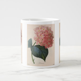 Vintage Garden Flowers, Rosa Hydrangea Hortensia Jumbo Mugg