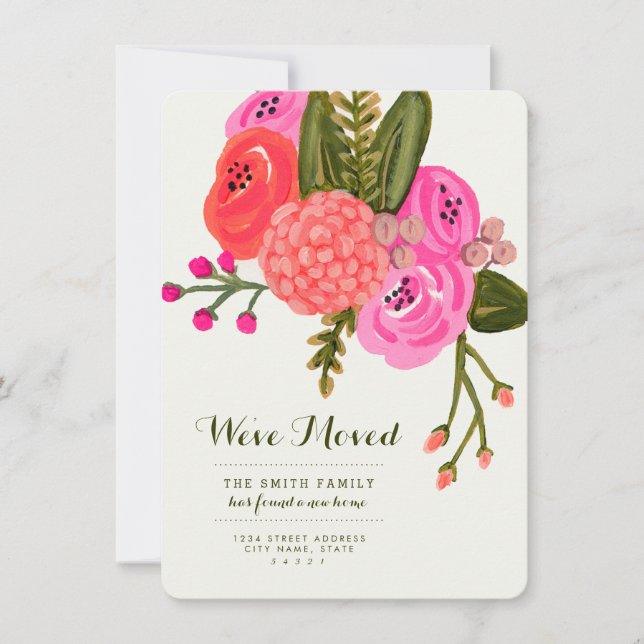 Vintage Garden Flytta Annocements Meddelande (Framsida)