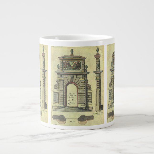 Vintage Garden Grind Arch, Renaissance Architectur Jumbo Mugg (Framsidan)
