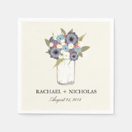 Vintage Garden Mason Burk | Bröllop Pappersservett