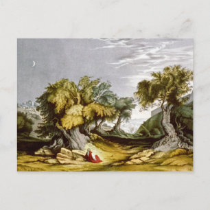 Vintage Garden of Gethsemane Illustration 1846 Vykort