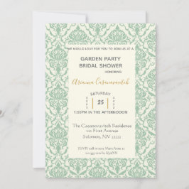 Vintage Garden Party Inbjudningskort för möhippan