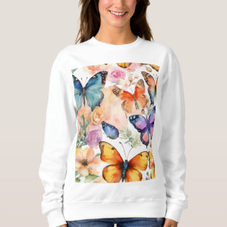 Vintage Garden Party T-Shirt with Butterflies