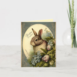 Vintage Garden Påskhare Greeting Card Helgkort