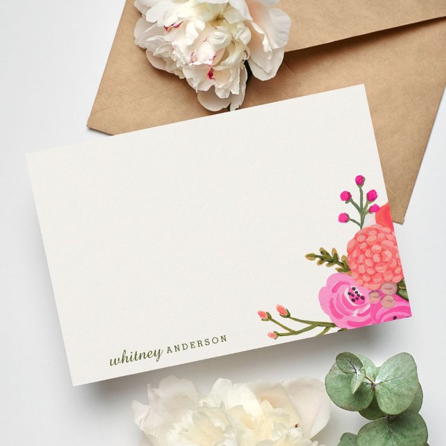 Vintage Garden Personlig Stationery Anteckningskort (Skapare uppladdad)