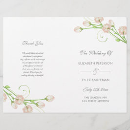 Vintage Garden Ro - bröllopsprogram