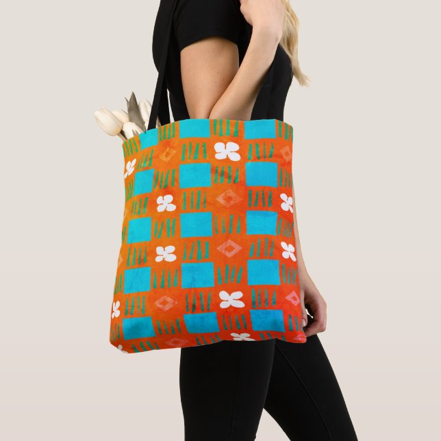 Vintage Garden Tote Bag Tygkasse (Närbild)