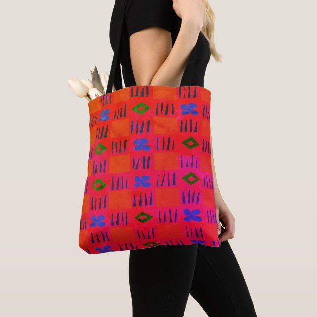 Vintage Garden Tote Bag Tygkasse (Närbild)
