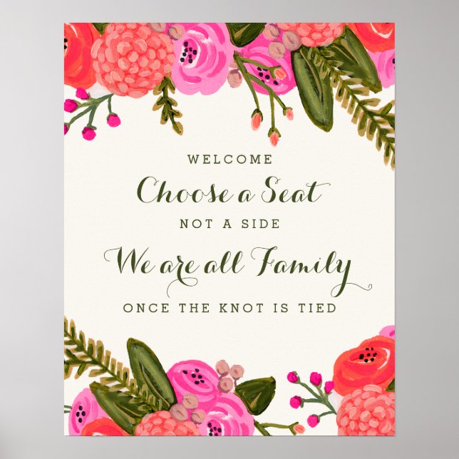 Vintage Garden Wedding Ceremony Poster (Framsidan)