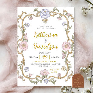Vintage Garden Wedding Party Inbjudningar