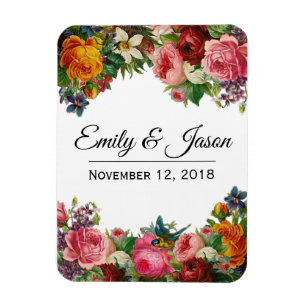 Vintage Garden WedWedand Magnet