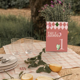 Vintage Garden Whimsical Bröllop Bordsnummer Card