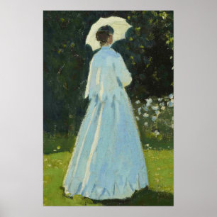 Vintage Garden Woman Porträtt Poster
