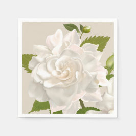Vintage Gardenia Blommig Pappersservett