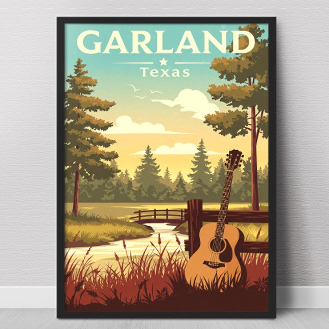 Vintage Garland Texas Poster (Skapare uppladdad)
