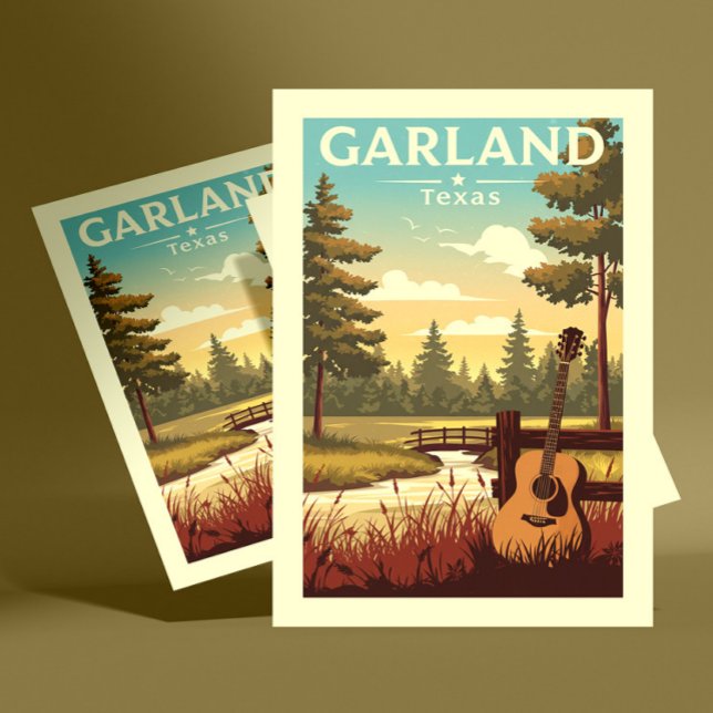 Vintage Garland Texas Vykort (Skapare uppladdad)