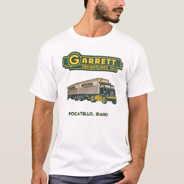 Vintage Garrett-radlinjer T Shirt (Framsida)