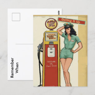Vintage Gas Station, redigera vykort