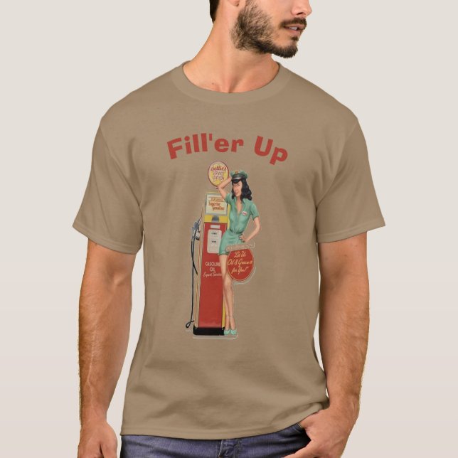Vintage Gas Station T-Shirt (Framsida)