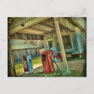 Vintage Gas Station vykort