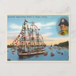 Vintage Gasparilla pirat frakt Vykort