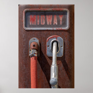 Vintage - gaspump poster