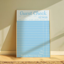Vintage-gästcheckposter | Retro restaurangkonst Poster