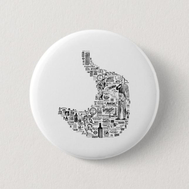 Vintage Gastroenterologi - gastroenterolog gåva Knapp (Framsida)