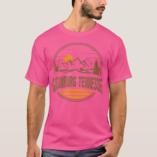 Vintage Gatlinburg Tennessee Mountain Hiking Souve T Shirt (Framsida)