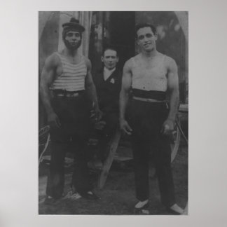 Vintage Gay interest musculcirkulus acrobats Poster