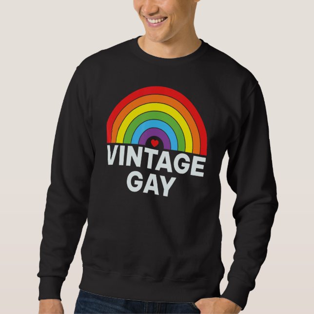 Vintage Gay Lång Ärmad Tröja (Framsida)